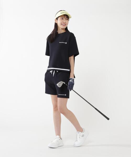 PEARLY GATES(パーリーゲイツ)の「PG×コラントッテ長袖カットソー <リカバリーウェア>(スウェット・レディース・ネイビー・MEDIUM/SMALL)」の2枚目の写真