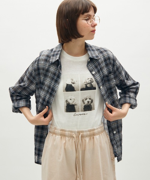 full/fill.(フルフィル)の「basic check shirt / ベーシックチェックシャツ(シャツ/ブラウス・レディース・ネイビー/ベージュ・FREE)」の2枚目の写真