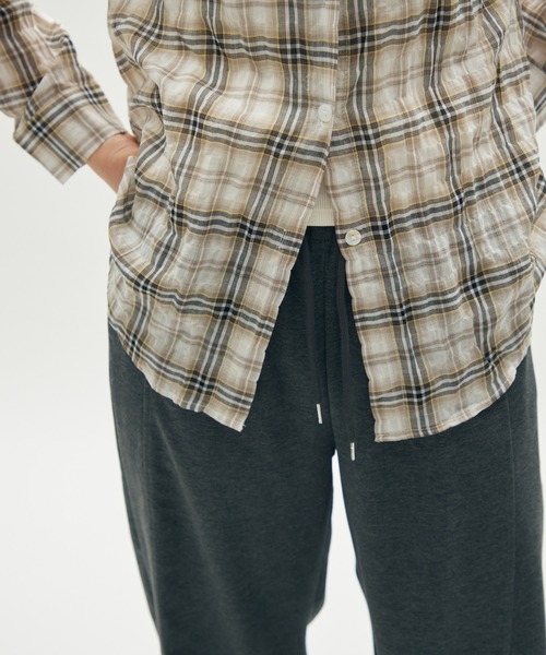 full/fill.(フルフィル)の「basic check shirt / ベーシックチェックシャツ(シャツ/ブラウス・レディース・ネイビー/ベージュ・FREE)」の7枚目の写真