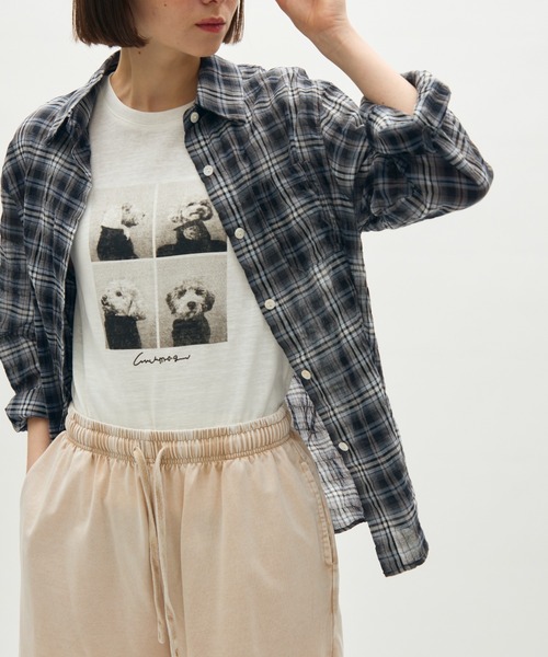 full/fill.(フルフィル)の「basic check shirt / ベーシックチェックシャツ(シャツ/ブラウス・レディース・ネイビー/ベージュ・FREE)」の11枚目の写真