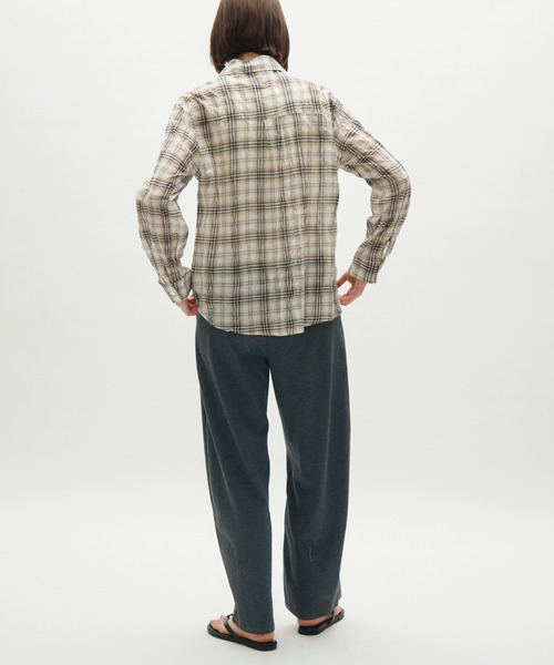 full/fill.(フルフィル)の「basic check shirt / ベーシックチェックシャツ(シャツ/ブラウス・レディース・ネイビー/ベージュ・FREE)」の10枚目の写真