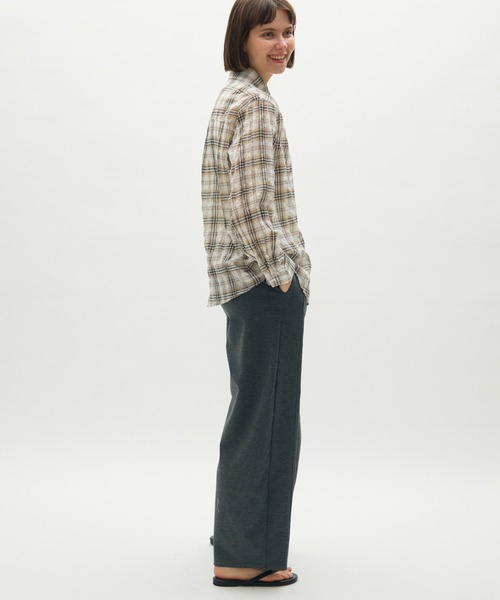 full/fill.(フルフィル)の「basic check shirt / ベーシックチェックシャツ(シャツ/ブラウス・レディース・ネイビー/ベージュ・FREE)」の9枚目の写真
