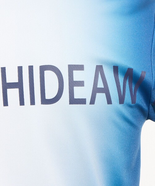 HIDEAWAYS NICOLE(ハイダウェイニコル)の「【WEB限定】グラデーション・ロゴプリント半袖Tシャツ(Tシャツ/カットソー・メンズ・グレー/ブルー/パープル/オレンジ・MEDIUM/LARGE/X-LARGE)」の22枚目の写真