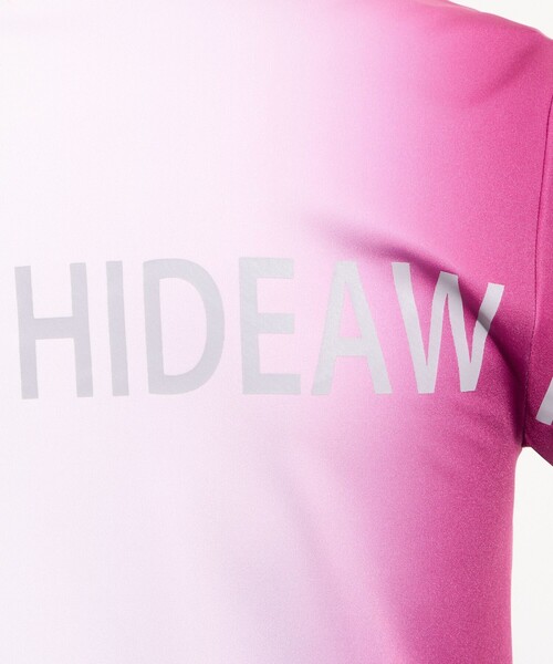 HIDEAWAYS NICOLE(ハイダウェイニコル)の「【WEB限定】グラデーション・ロゴプリント半袖Tシャツ(Tシャツ/カットソー・メンズ・グレー/ブルー/パープル/オレンジ・MEDIUM/LARGE/X-LARGE)」の21枚目の写真