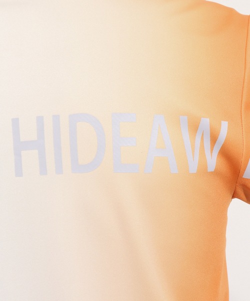 HIDEAWAYS NICOLE(ハイダウェイニコル)の「【WEB限定】グラデーション・ロゴプリント半袖Tシャツ(Tシャツ/カットソー・メンズ・グレー/ブルー/パープル/オレンジ・MEDIUM/LARGE/X-LARGE)」の11枚目の写真