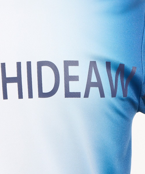 HIDEAWAYS NICOLE(ハイダウェイニコル)の「【WEB限定】グラデーション・ロゴプリント半袖Tシャツ(Tシャツ/カットソー・メンズ・グレー/ブルー/パープル/オレンジ・MEDIUM/LARGE/X-LARGE)」の13枚目の写真