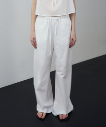 バンディングワイドパンツ O/ホワイト