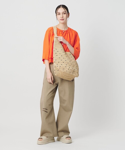 BEAUTY&YOUTH UNITED ARROWS(ビューティーアンドユースユナイテッドアローズ)の「ラフィア ドット ワンショルダーバッグ(ショルダーバッグ・レディース・ナチュラル・FREE)」の8枚目の写真