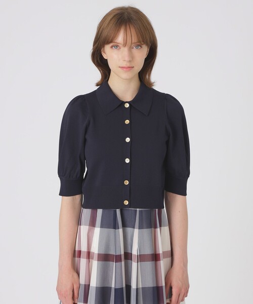 BLUE LABEL CRESTBRIDGE(ブルーレーベルクレストブリッジ)の「エアーライトニットカーディガン(シャツ/ブラウス・レディース・ダークネイビー/オフホワイト・38)」の16枚目の写真