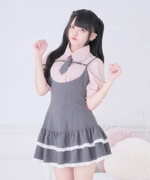Pal elfy(パルエルフィー)の「ピンタックパフスリーブブラウス(シャツ/ブラウス・レディース・ブルー/オフホワイト/ピンク・フリー)」の22枚目の写真