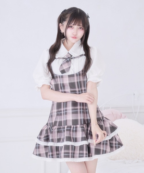 Pal elfy(パルエルフィー)の「ピンタックパフスリーブブラウス(シャツ/ブラウス・レディース・ブルー/オフホワイト/ピンク・フリー)」の11枚目の写真