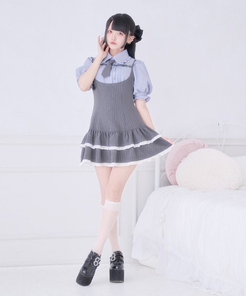 Pal elfy(パルエルフィー)の「ピンタックパフスリーブブラウス(シャツ/ブラウス・レディース・ブルー/オフホワイト/ピンク・フリー)」の19枚目の写真