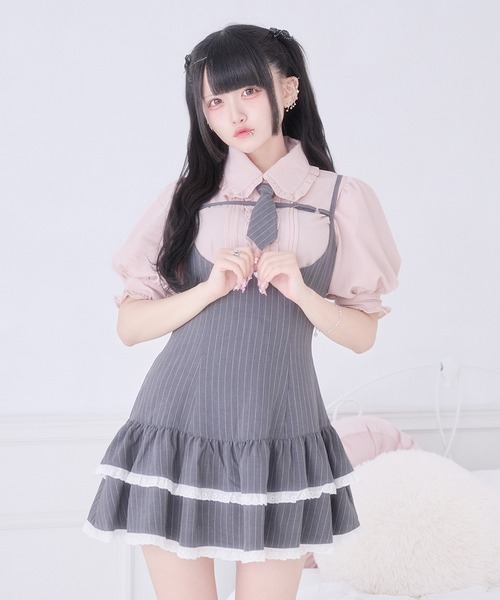 Pal elfy(パルエルフィー)の「ピンタックパフスリーブブラウス(シャツ/ブラウス・レディース・ブルー/オフホワイト/ピンク・フリー)」の21枚目の写真