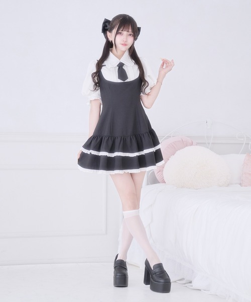 Pal elfy(パルエルフィー)の「ピンタックパフスリーブブラウス(シャツ/ブラウス・レディース・ブルー/オフホワイト/ピンク・フリー)」の7枚目の写真
