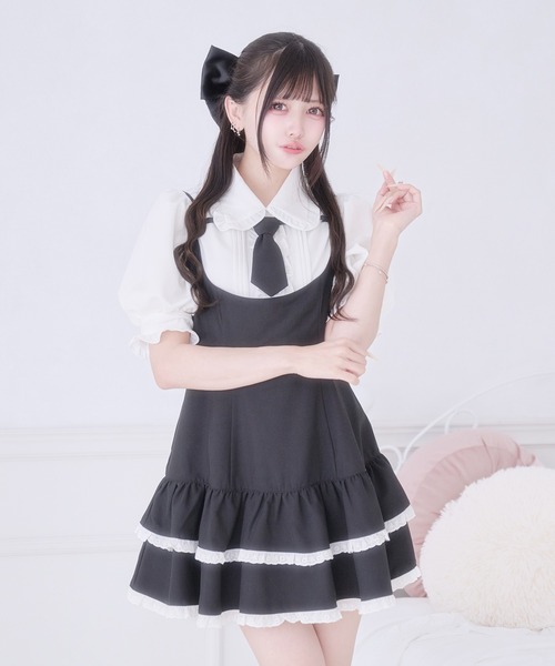 Pal elfy(パルエルフィー)の「ピンタックパフスリーブブラウス(シャツ/ブラウス・レディース・ブルー/オフホワイト/ピンク・フリー)」の5枚目の写真