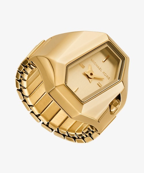 MICHAEL KORS（マイケルコース）の「MICRO SURI リング ウォッチ（アナログ腕時計・レディース・ゴールド・FREE）」の2枚目の写真