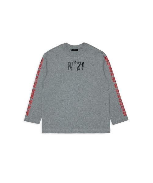 N°21(ヌメロ ヴェントゥーノ)の「キッズ 長袖Tシャツ N.21(Tシャツ/カットソー・キッズ・グレー・10Y/8Y/16Y/14Y/12Y)」の1枚目の写真