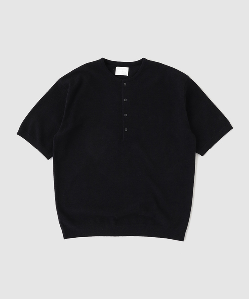 EDIFICE(エディフィス)の「《EDIFICE by PIPPIOLINO》 パイル ヘンリー ネック(Tシャツ/カットソー・メンズ・チャコールグレー/ブラック/ベージュ系その他・LARGE/MEDIUM)」の1枚目の写真