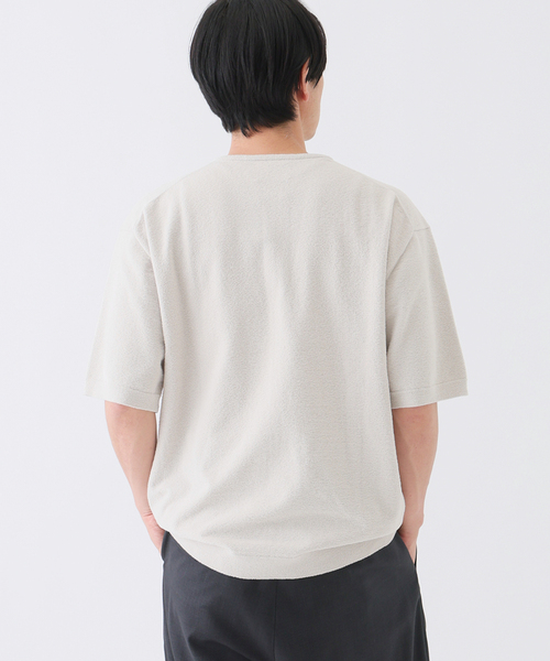 EDIFICE(エディフィス)の「《EDIFICE by PIPPIOLINO》 パイル ヘンリー ネック(Tシャツ/カットソー・メンズ・チャコールグレー/ブラック/ベージュ系その他・LARGE/MEDIUM)」の9枚目の写真