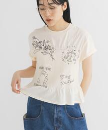 KBF | シャーリングデザインプリントTEE(Tシャツ/カットソー)