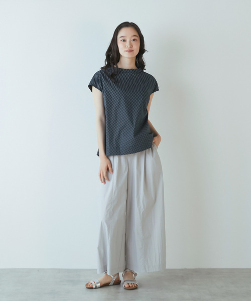 The Duchess Designs(ダッチェス・デザイン)の「《別注》【The Duchess Designs/ザ・ダッチェス・デザイン】スタンドカラーブラウス(シャツ/ブラウス・レディース・グリーン/ネイビー・FREE)」の3枚目の写真
