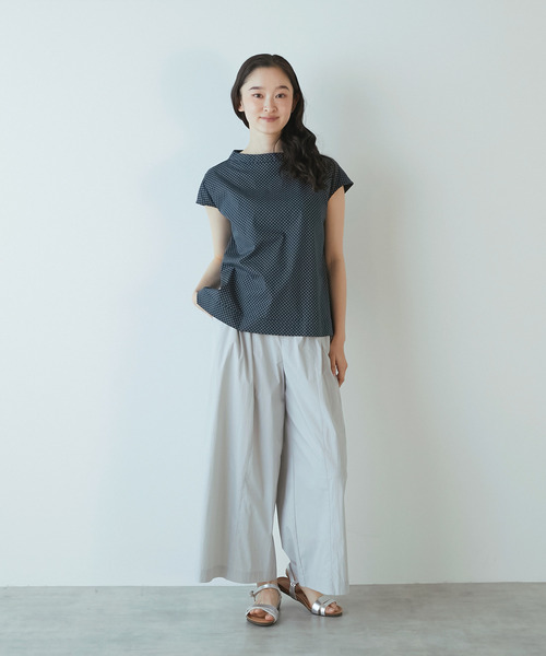 The Duchess Designs(ダッチェス・デザイン)の「《別注》【The Duchess Designs/ザ・ダッチェス・デザイン】スタンドカラーブラウス(シャツ/ブラウス・レディース・グリーン/ネイビー・FREE)」の6枚目の写真