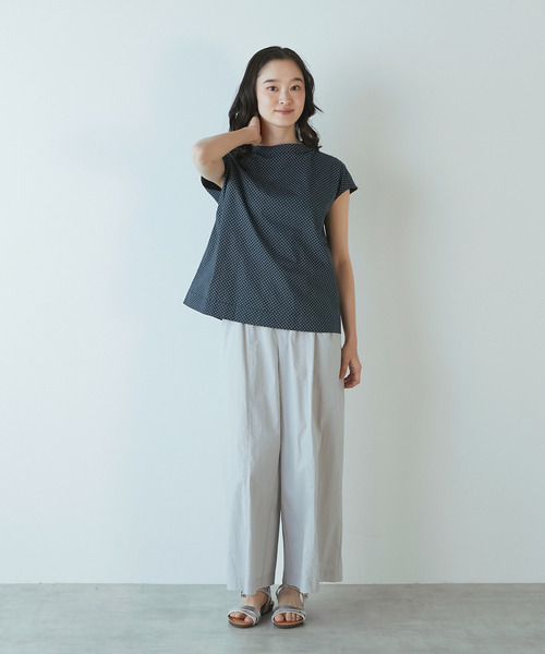 The Duchess Designs(ダッチェス・デザイン)の「《別注》【The Duchess Designs/ザ・ダッチェス・デザイン】スタンドカラーブラウス(シャツ/ブラウス・レディース・グリーン/ネイビー・FREE)」の8枚目の写真