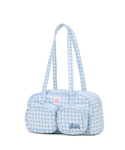 VANWALK（バンウォーク）の「Ocean Island Tote Bag [Check Sky]（トートバッグ・レディース・スカイブルー/ライトパープル/ピンク/ライトブルー・FREE）」の8枚目の写真
