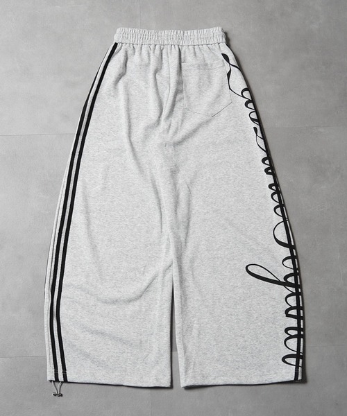 1111clothing(ワンフォークロージング)の「サイドライン ワイドスウェットパンツ / Side-Stripe Wide Sweatpants(スウェットパンツ・メンズ・グレー/ブラック・M/S)」の20枚目の写真
