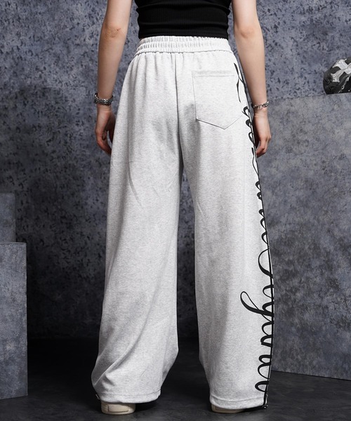 1111clothing(ワンフォークロージング)の「サイドライン ワイドスウェットパンツ / Side-Stripe Wide Sweatpants(スウェットパンツ・メンズ・グレー/ブラック・M/S)」の13枚目の写真
