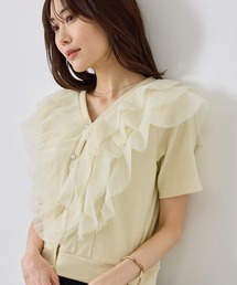 ROPE' PICNIC | 【ちゃんと+かわいい保証】チュールフリルカーディガントップス/UVケア(Tシャツ/カットソー)