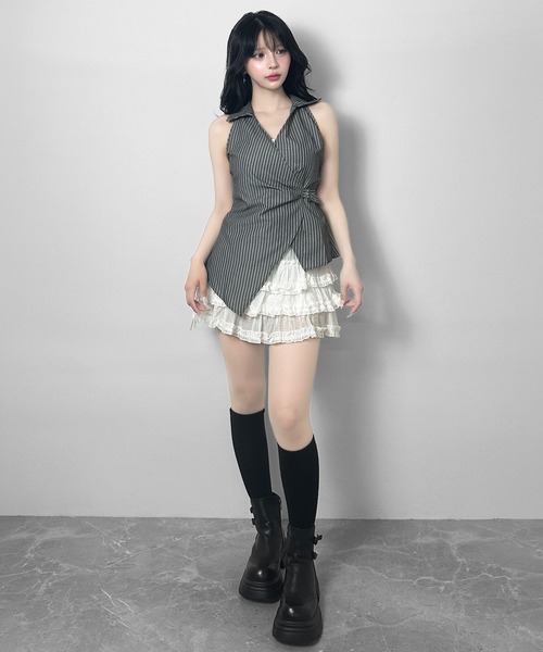 FOLLOWIN(フォロウィン)の「3COLOR/アシメラップホルターブラウス(シャツ/ブラウス・レディース・ホワイト/ホワイト系その他/ブラック・FREE)」の16枚目の写真