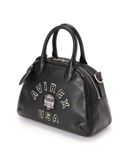 AVIREX(アヴィレックス)の「《直営店限定》VARSITY LEATHER MINI-BOSTON BAG / AVX5625(トートバッグ・レディース・ブラック・F)」の8枚目の写真