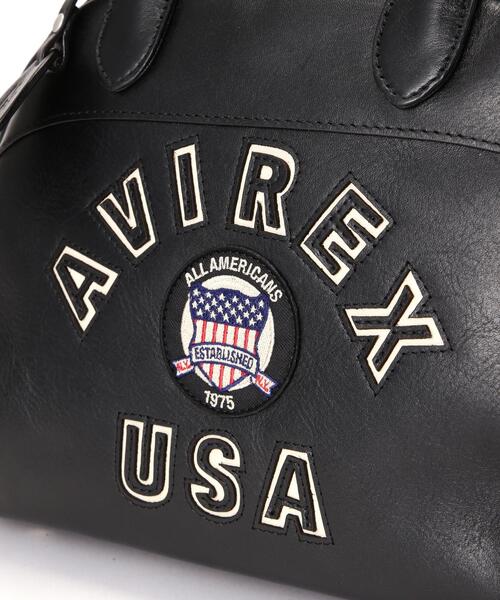 AVIREX(アヴィレックス)の「《直営店限定》VARSITY LEATHER MINI-BOSTON BAG / AVX5625(トートバッグ・レディース・ブラック・F)」の13枚目の写真