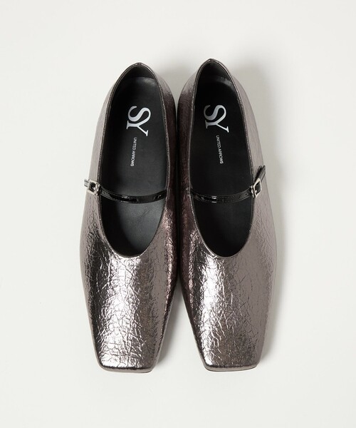 SY UNITED ARROWS(シーユナイテッドアローズ)の「<SY>スクエアメリージェーン フラット20↑(パンプス・レディース・ブラック/ダークブラウン/ネイビー/シルバー・22cm/22.5cm/23cm/23.5cm/24cm/24.5cm/25cm)」の1枚目の写真