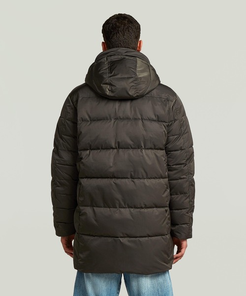 G-STAR（ジースター）の「Element Padded Hooded Parka/フーデッド中綿ミドルレングスジャケット/コート（ダウンジャケット/コート・メンズ・グレー系その他/グリーン系その他・SMALL/MEDIUM/X-SMALL/X-LARGE/LARGE）」の4枚目の写真