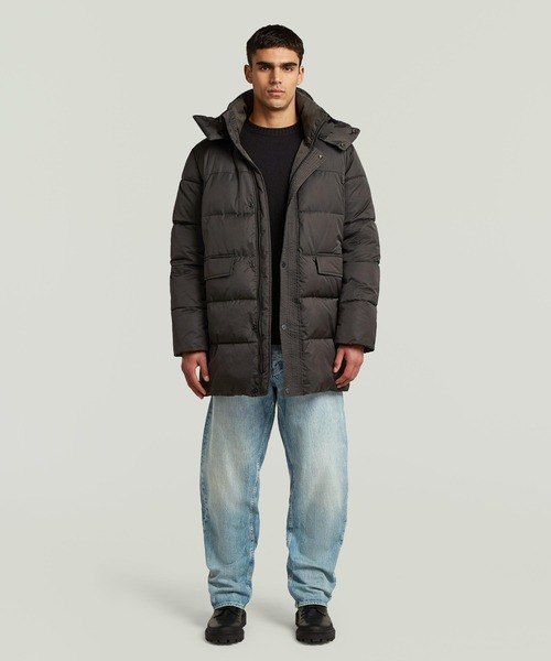 G-STAR（ジースター）の「Element Padded Hooded Parka/フーデッド中綿ミドルレングスジャケット/コート（ダウンジャケット/コート・メンズ・グレー系その他/グリーン系その他・SMALL/MEDIUM/X-SMALL/X-LARGE/LARGE）」の6枚目の写真