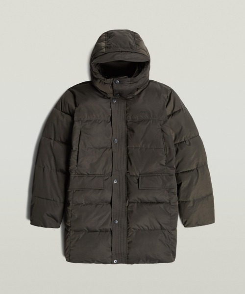 G-STAR（ジースター）の「Element Padded Hooded Parka/フーデッド中綿ミドルレングスジャケット/コート（ダウンジャケット/コート・メンズ・グレー系その他/グリーン系その他・SMALL/MEDIUM/X-SMALL/X-LARGE/LARGE）」の8枚目の写真