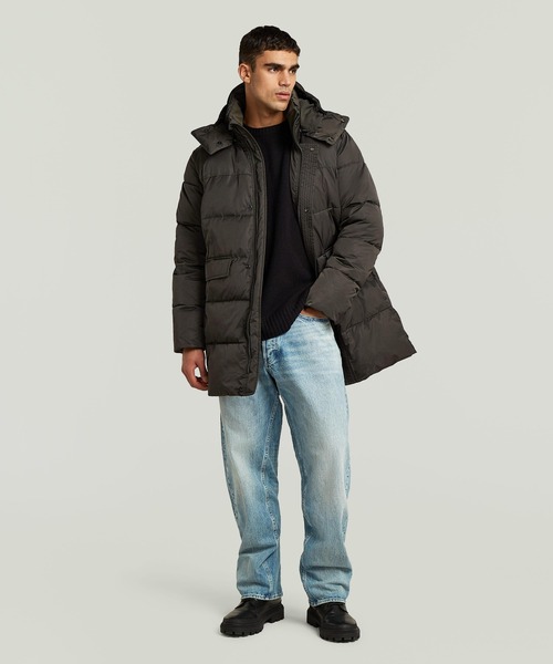 G-STAR（ジースター）の「Element Padded Hooded Parka/フーデッド中綿ミドルレングスジャケット/コート（ダウンジャケット/コート・メンズ・グレー系その他/グリーン系その他・SMALL/MEDIUM/X-SMALL/X-LARGE/LARGE）」の7枚目の写真