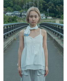 PEEVES PEEVES（フィブス フィブス）の「Tiered Sleeveless Blouse / White（シャツ/ブラウス）」