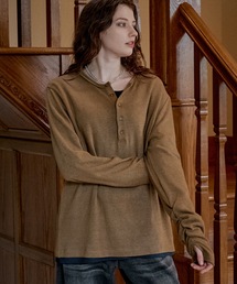 Casper John（キャスパージョン）の「Shirring henry neck skin knit/シャーリングヘンリーネックスキンニット（ニット/セーター）」