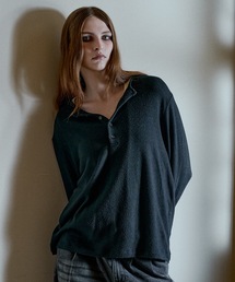 Casper John（キャスパージョン）の「Shirring henry neck skin knit/シャーリングヘンリーネックスキンニット（ニット/セーター）」