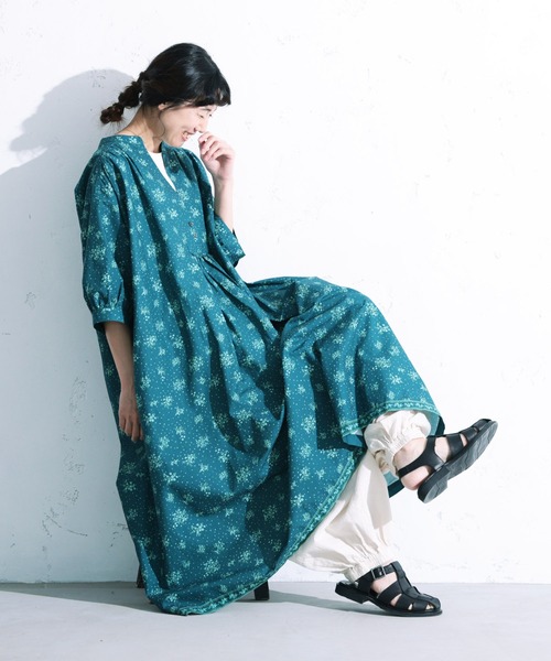 soulberry(ソウルベリー)の「エルダーフラワーのワンピース(ワンピース・レディース・ブルーグリーン・5L/4L/3L/LL/L/M)」の1枚目の写真