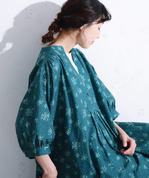 soulberry(ソウルベリー)の「エルダーフラワーのワンピース(ワンピース・レディース・ブルーグリーン・5L/4L/3L/LL/L/M)」の14枚目の写真