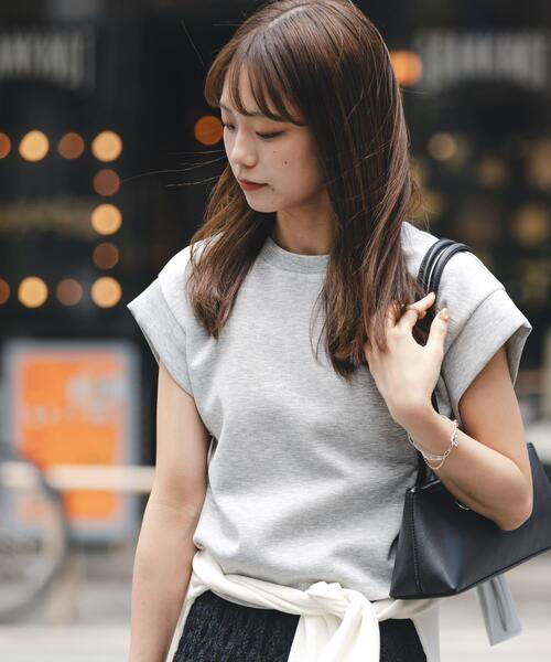 SENSE OF PLACE by URBAN RESEARCH(センスオブプレイスバイアーバンリサーチ)の「モチモチポンチTシャツ(Tシャツ/カットソー・レディース・オフホワイト/ブラック/グレー・ONE)」の3枚目の写真