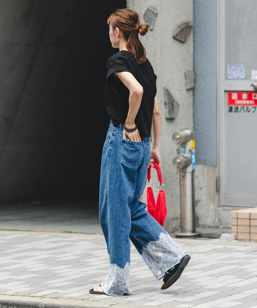 SENSE OF PLACE by URBAN RESEARCH(センスオブプレイスバイアーバンリサーチ)の「モチモチポンチTシャツ(Tシャツ/カットソー・レディース・オフホワイト/ブラック/グレー・ONE)」の10枚目の写真