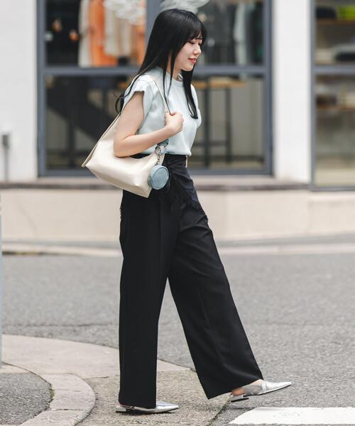 SENSE OF PLACE by URBAN RESEARCH(センスオブプレイスバイアーバンリサーチ)の「モチモチポンチTシャツ(Tシャツ/カットソー・レディース・オフホワイト/ブラック/グレー/ライトブルー/イエロー・ONE)」の10枚目の写真