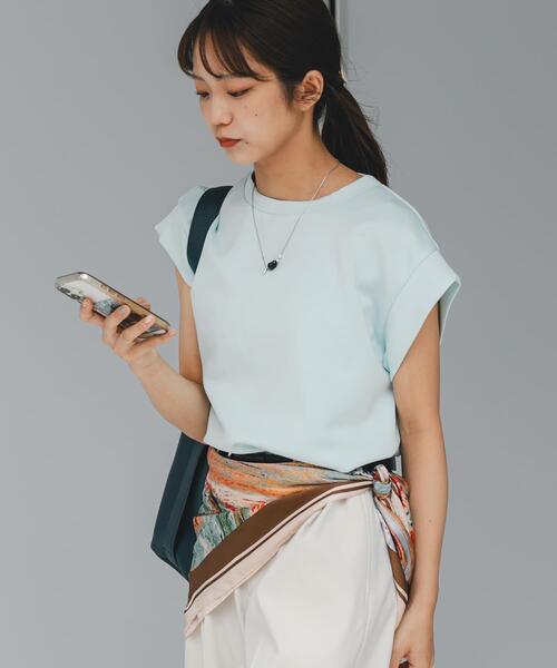 SENSE OF PLACE by URBAN RESEARCH(センスオブプレイスバイアーバンリサーチ)の「モチモチポンチTシャツ(Tシャツ/カットソー・レディース・オフホワイト/ブラック/グレー/ライトブルー/イエロー・ONE)」の11枚目の写真