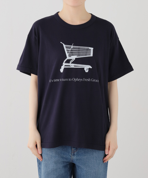 Ophrys（オフリス）の「Ophrys/オフリス Time to turn Tee OP26SS01（Tシャツ/カットソー・レディース・ネイビー/ホワイト・FREE）」の2枚目の写真