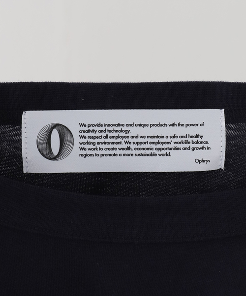Ophrys（オフリス）の「Ophrys/オフリス Time to turn Tee OP26SS01（Tシャツ/カットソー・レディース・ネイビー/ホワイト・FREE）」の4枚目の写真
